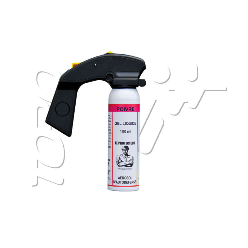 Aérosol lacrymogène GEL POIVRE 100ML POIGNEE EXTINCTEUR LE PROTECTEUR