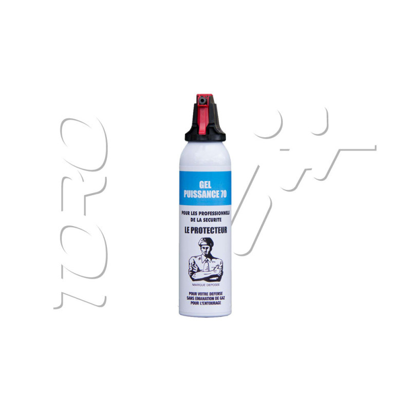 Aérosol lacrymogène GEL CS PUISSANCE 70 100ML LE PROTECTEUR