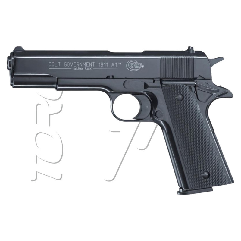 Pistolet Alarme 9mm PAK COLT 1911 A1 GOVERNMENT BLACK 8 COUPS UMAREX