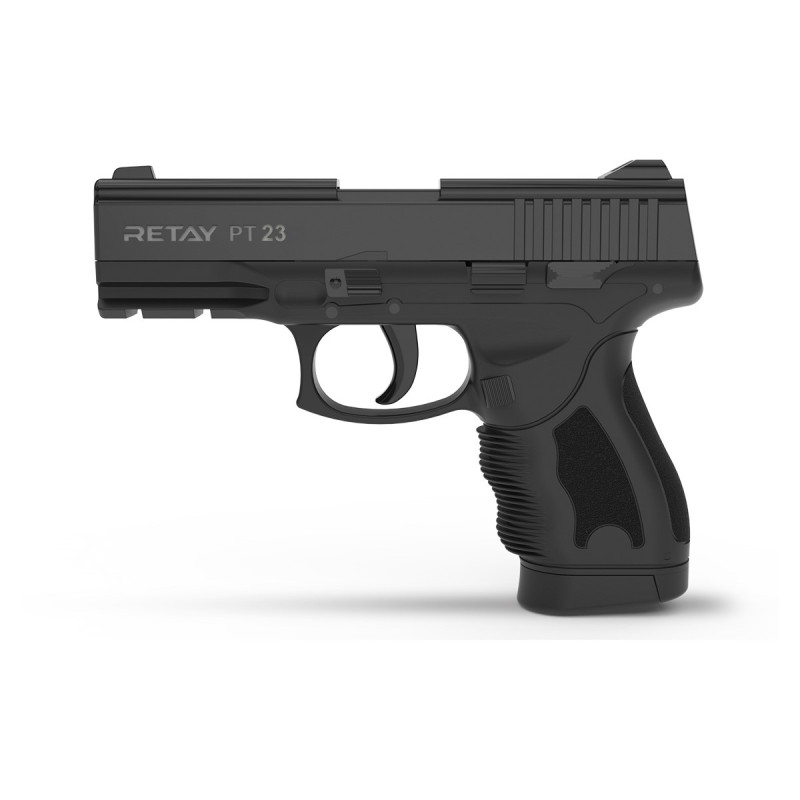 Pistolet Alarme 9mm PAK PT23 TOP FIRE (sortie des gaz sur le dessus) BLACK RETAY Pistolet Alarme 9mm PAK PT23 TOP FIRE (sortie des gaz sur le dessus) BLACK RETAY