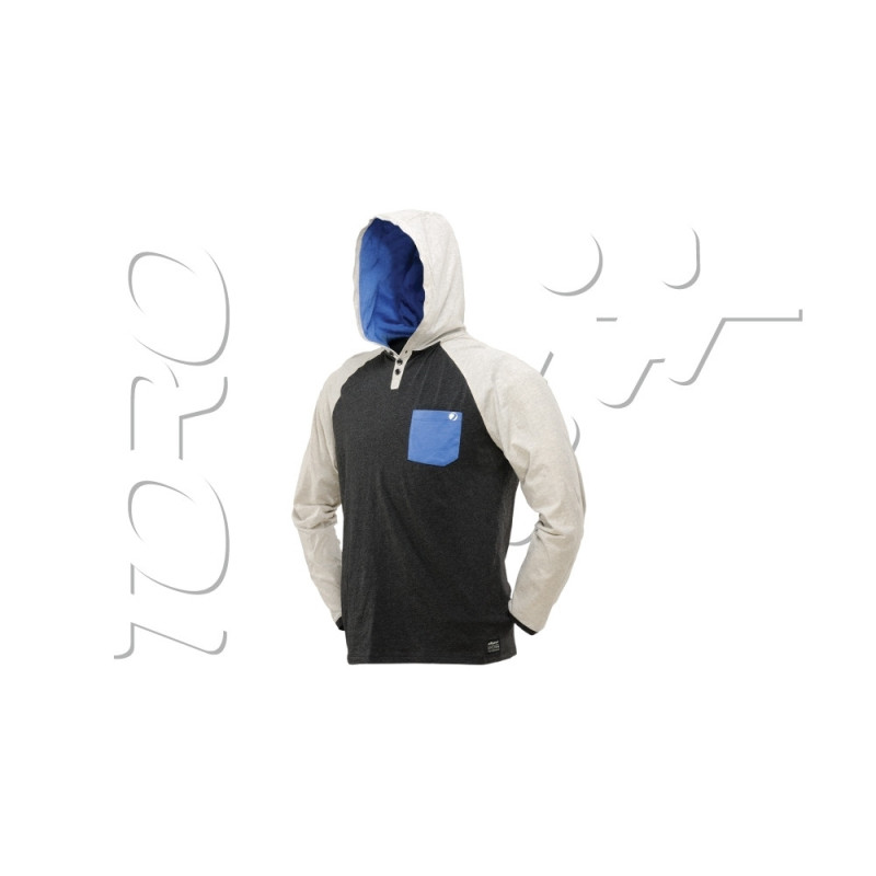 SWEAT DYE COBA SHIRT HEATHER GREY BLUE - Taille L