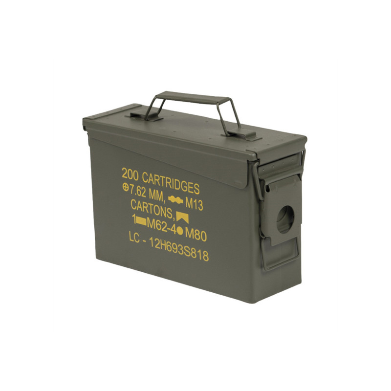 Caisse à munitions US ACIER M19A1 CALIBBRE 0.30 (7.62mm)