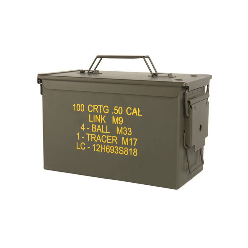 Caisse à munitions US ACIER M2A1 CALIBBRE 0.50 STANDARD