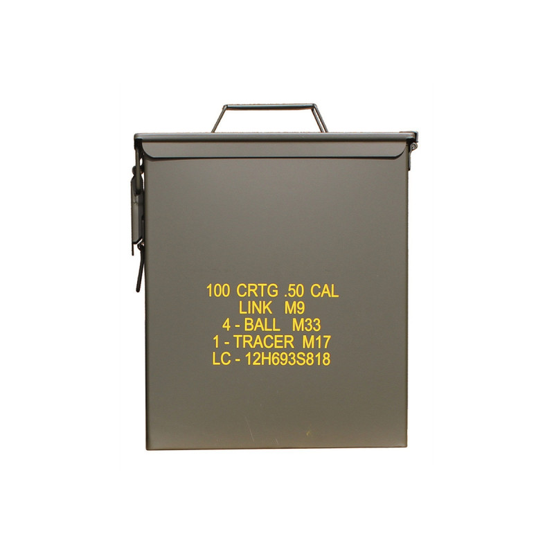 Caisse à munitions US ACIER M9 CALIBBRE 0.50 LARGE