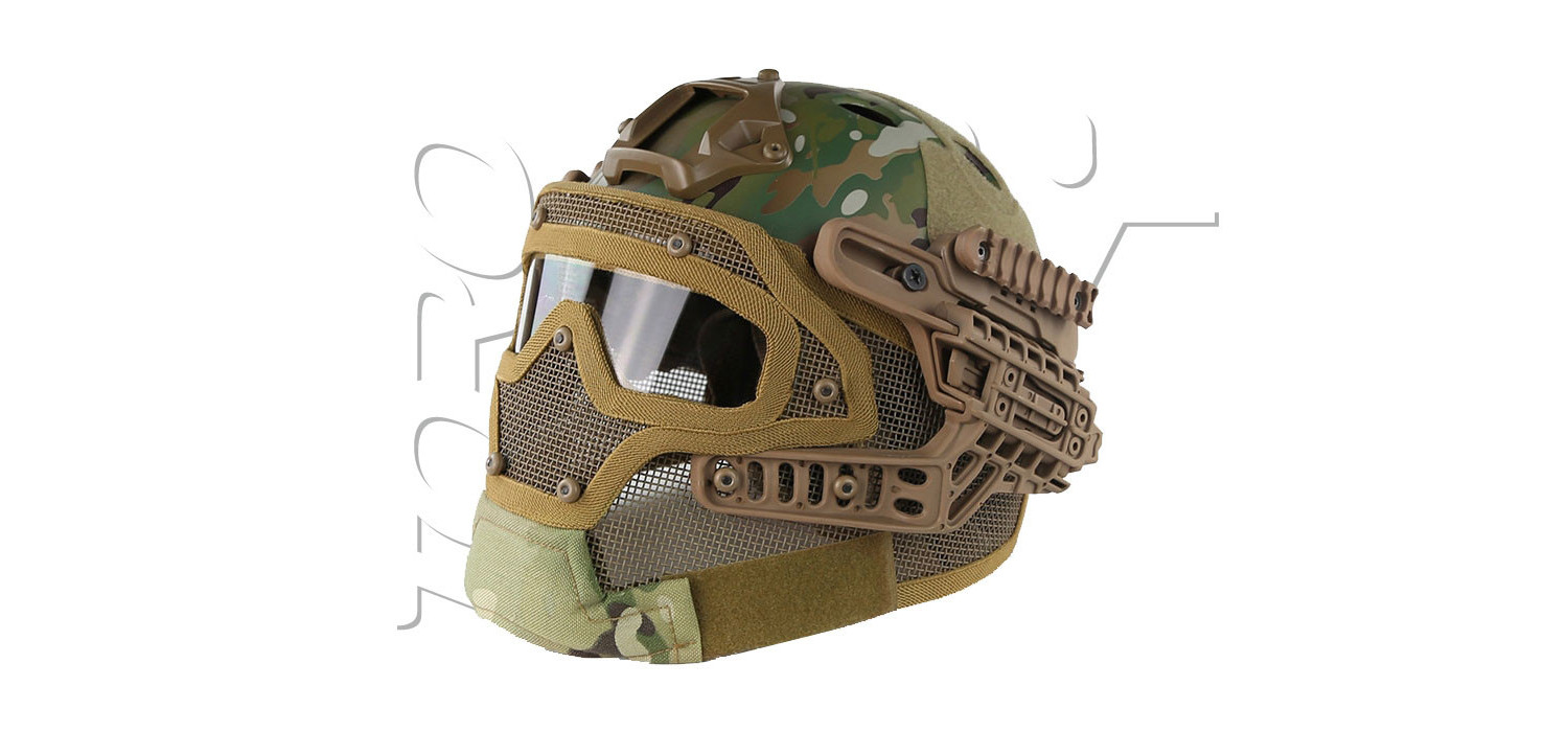 Casque tactique EMERSON G4 PJ INTEGRALE + GRILLE MULTICAM Casque tactique EMERSON G4 PJ INTEGRALE + GRILLE MULTICAM