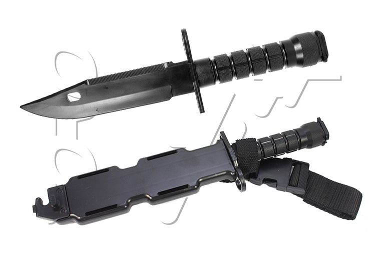 Couteau baïonnette FACTICE DUMMY M9 AVEC ETUI CEINTURE BLACK