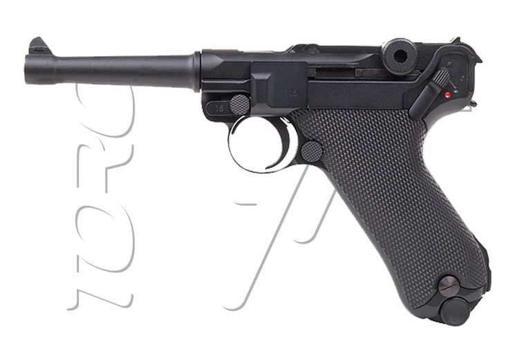 Pistolet LUGER P08 FULL METAL BLOWBACK CO2 BLACK KWC