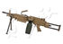 Fusil M249 PARA 2500 BBs FULL METAL TAN A&K
