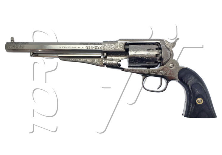 Revolver REMINGTON 1858 TEXAS LAITON NICKELE GRAVE Calibre 44 PIETTA (RBN44LELBG) EDITION LIMITEE