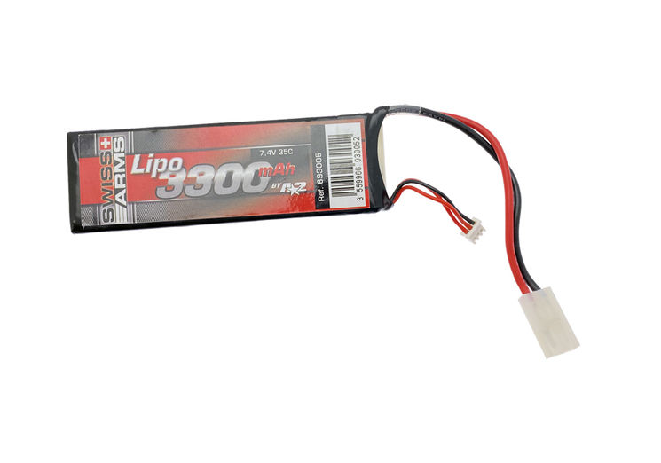 Batterie LIPO 7.4V 3300 mAh 35C 135x43x15 1 PACKS SWISS ARMS