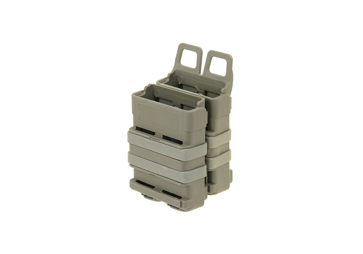 Porte 2 CHARGEURS RIGIDES ABS TYPE 5.56 (M4/M16) SYSTEME MOLLE OLIVE