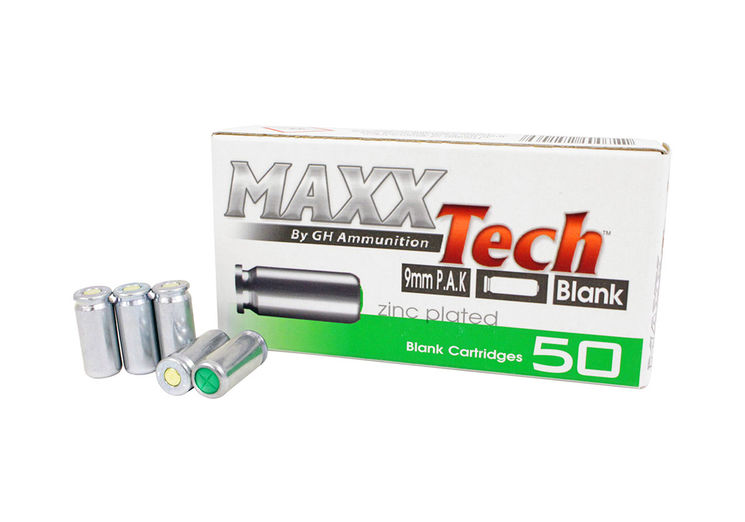 Cartouches 9mm PAK A BLANC MAXXTECH X50
