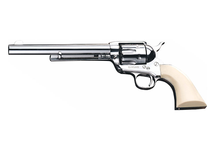 Revolver Alarme 380/9mm RK 1873 COLT 4 3/4 LONG NICKELE 6 COUPS PIETTA