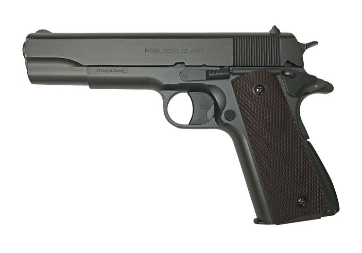 Pistolet 4.5mm (Plomb) COLT 1911 AUTO ORDNANCE METAL SLIDE BLACK CO2 (E=3J) CYBERGUN