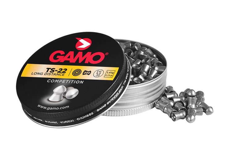 Plombs 5.5mm GAMO TS-22 LONG DISTANCE COMPETITION POINTUS 1.4g BOITE X200