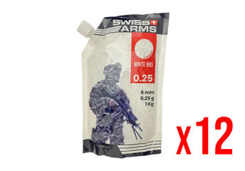 Pack 12 sachets de 4000 billes 0.25g Bio SWISS ARMS