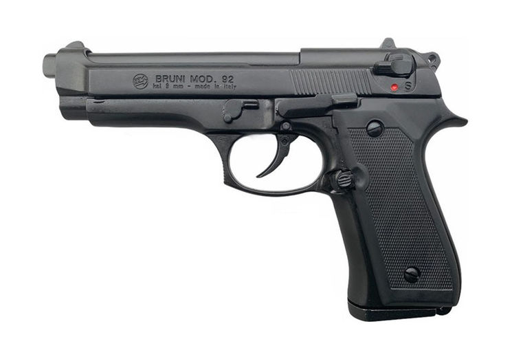 Pistolet Alarme 9mm PAK BERETTA M92 10 COUPS BLACK BRUNI