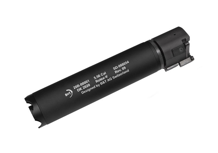 Silencieux B&T ROTEX-V LONG ASG 14 mm ANTIHORAIRE BLACK