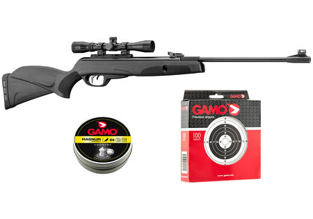 Carabine 4.5mm GAMO BLACK KNIGHT + LUNETTE 4X32 WR + CIBLE +