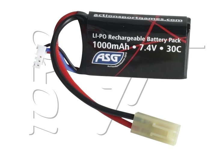 Batterie LIPO 7.4V 1000 mAh 30C 58x29x17mm 1 PACK ASG