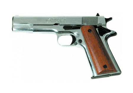 Colt 1911 réplique airsoft coup par coup en métal crosse bois