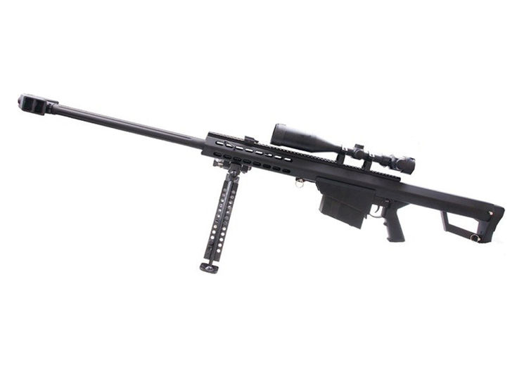 Pack Fusil SNIPER BARRETT M82 LT20 SPRING LANCER TACTICAL + LUNETTE 3-9X40 + BIPIED + POIGNEE