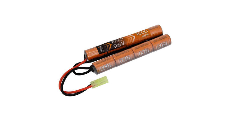 Batterie NIMH 9.6V 1600 mAh 116x19x17mm 2 STICK 190g LANCER TACTICAL