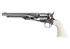 Revolver COLT 1860 ARMY OLD SILVER BANDE ACIER NICKELE GRAVE WHITE Calibre 44 PIETTA (cas44ig/st/os)