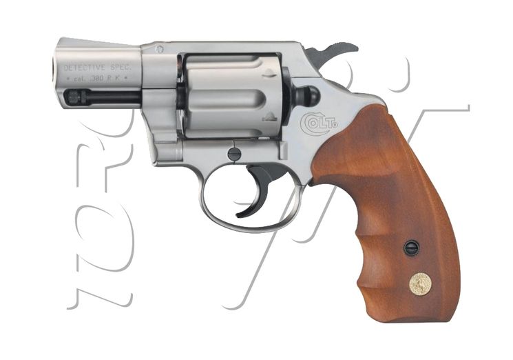 Revolver Alarme 380/9mm RK COLT DETECTIVE SPECIAL NICKELE BOIS 6 COUPS UMAREX