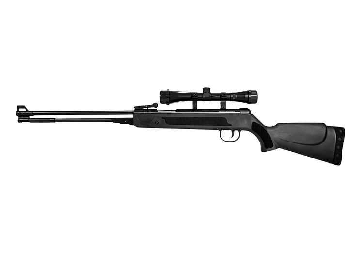 Carabine 5.5mm (Plomb) CROW BLACK + LUNETTE 4X32 SWISS ARMS (E=10J)