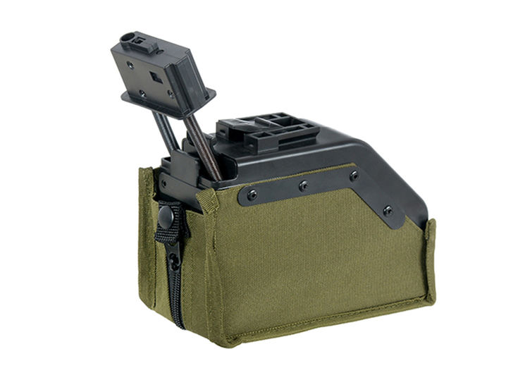 Chargeur FN HERSTAL M249 / MK46 MINI AMMO BOX 2000 billes S&T OLIVE