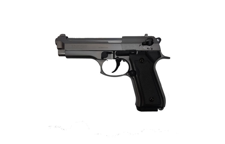 Pistolet Alarme 9mm PAK F92 FULL AUTO SMOKE 18 COUPS BLOW