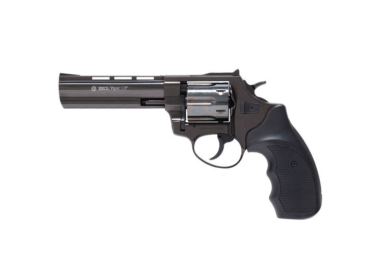 Revolver alarme 380/9mm RK SINGLE/DOUBLE ACTION 4.5" 6 COUPS EKOL BLACK
