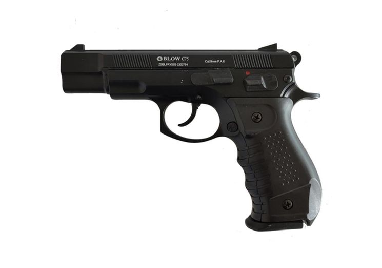 Pistolet Alarme 9mm PAK C75 BLACK 18 COUPS BLOW