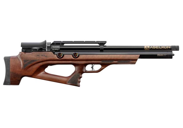 Carabine 5.5mm (Plomb) PCP MX10 WOOD REGULATEUR JET BLACK (E=19.9J) ASELKON