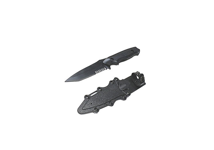 Couteau baïonnette FACTICE BC141 AVEC ETUI CEINTURE BLACK S&T