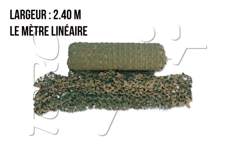 Filet de camouflage LARGEUR 2.40m (le mètre lineaire)