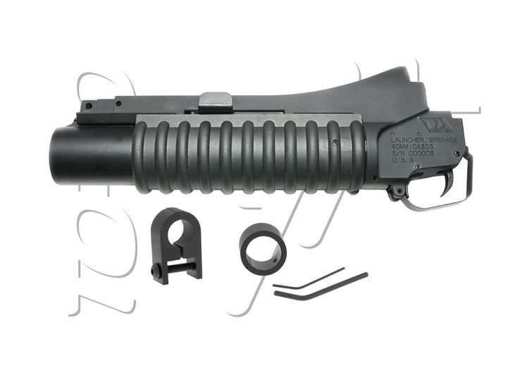 Lance-grenade A FIXER M203 DIAM 40mm COURT FULL METAL GARDE MAIN M4 M15 M16 CLASSIC ARMY