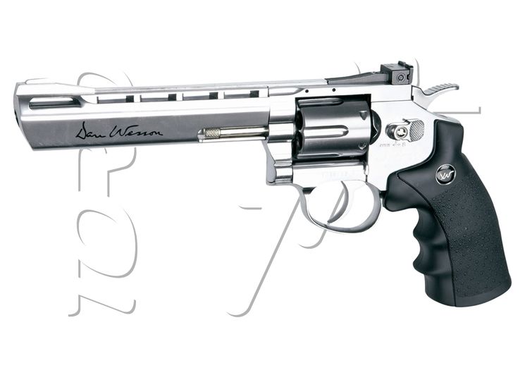 Revolver 4.5mm (Plomb) DAN WESSON 6" SILVER CO2 ASG