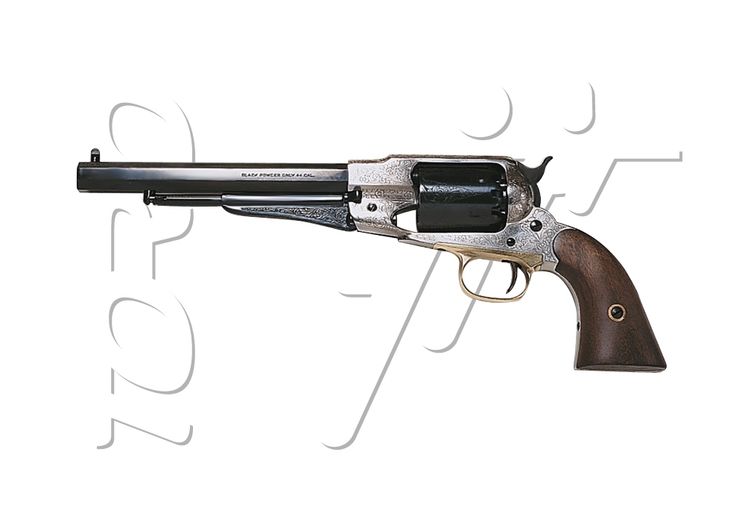 Revolver REMINGTON 1858 NEW ARMY ACIER OLD SILVER GRAVE Calibre 44 PIETTA (rgol44)