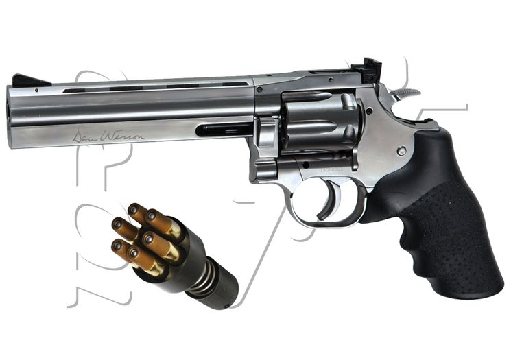 Revolver DAN WESSON DW715 LOW POWER 6" SILVER ASG CO2