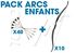 Pack 10 ARCS LOISIR ENFANT ARCHERY + 40 FLECHES BOUT PLAT