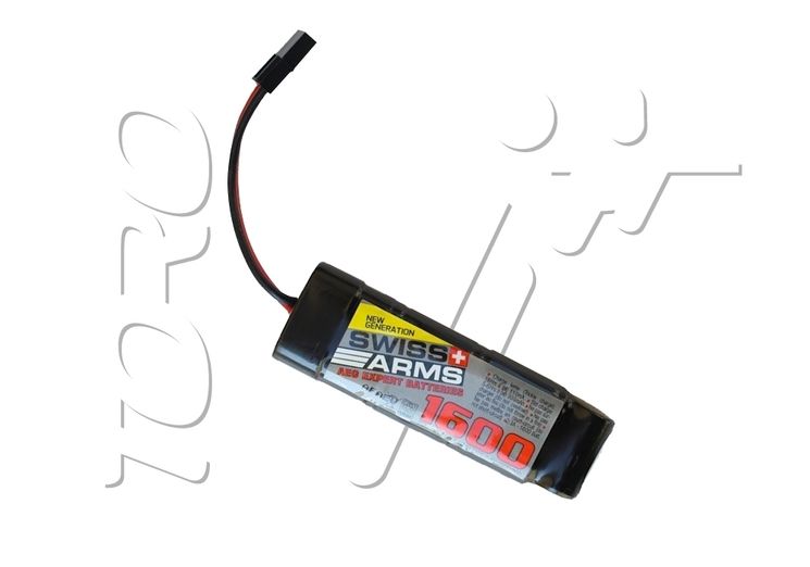 Batterie NIMH 8.4V 1600 mAh 107x34x18mm 1 PACK DOUBLE SMALL SWISS ARMS